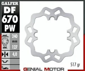 Galfer リア ブレーキ ディスク WAVE 240x4mm BETA 498 RR 4T 2012-2012 Galfer Rear Brake Disc WAVE 240x4mm BETA 498 RR 4T 2012-2012 【並行輸入品】
