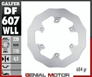 Galfer リアブレーキディスク ウェーブ固定ソリッド 220x4.5mm KTM 125 MX 1989-1991 Galfer Rear Brake Disc WAVE FIXED SOLID 220x4.5mm KTM 125 MX 1989-1991 【並行輸入品】