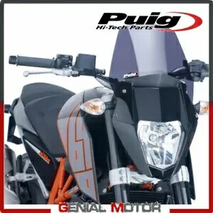PUIG ウィンドシールド ダークスモーク 6009F KTM DUKE 690 R 2012 / 2018用 PUIG WINDSHIELD DARK SMOKED 6009F for KTM DUKE 690 R 2012 / 2018 【並行輸入品】