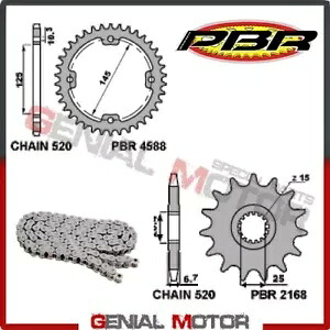 EK2803G チェーンとスプロケットキット 14 / 38 / 520 PBR ヤマハ YFM ラプター 2006 - 2018 EK2803G Chain and Sprockets Kit 14 / 38 / 520 PBR YAMAHA YFM RAPTOR 2006 - 2018 【並行輸入品】