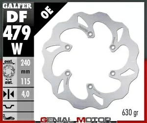 Galfer リアブレーキディスク ウェーブ固定 240x4mm ヤマハ YZ 400 F 1999-1999 Galfer Rear Brake Disc WAVE FIXED 240x4mm YAMAHA YZ 400 F 1999-1999 【並行輸入品】