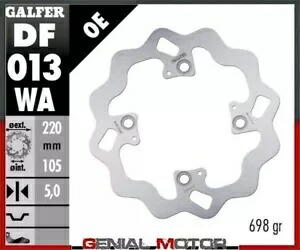 Galfer リア ブレーキ ディスク ウェーブ固定 220x5mm ホンダ パンテオン 150 2003 Galfer Rear Brake Disc WAVE FIXED 220x5mm HONDA PANTHEON 150 2003 【並行輸入品】
