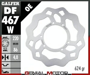 Galfer フロント ブレーキ ディスク WAVE FIXED 220x4mm ヤマハ TW 200 1998 Galfer Front Brake Disc WAVE FIXED 220x4mm YAMAHA TW 200 1998 【並行輸入品】