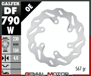 Galfer リア ブレーキ ディスク WAVE FIXED 230x4mm KTM 125 DUKE 2011 Galfer Rear Brake Disc WAVE FIXED 230x4mm KTM 125 DUKE 2011 【並行輸入品】