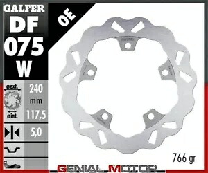 Galfer リア ブレーキ ディスク WAVE FIXED 240x5mm ホンダ インテグラ 2014 Galfer Rear Brake Disc WAVE FIXED 240x5mm HONDA INTEGRA 2014 【並行輸入品】