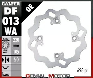 Galfer リア ブレーキ ディスク ウェーブ固定 220x5mm ホンダ CBR 600 RR 2018 Galfer Rear Brake Disc WAVE FIXED 220x5mm HONDA CBR 600 RR 2018 【並行輸入品】