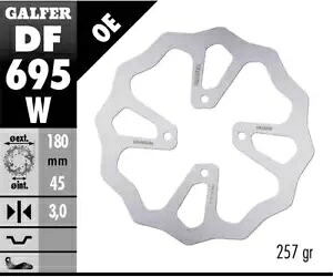 Galfer リアブレーキディスク ウェーブ固定 180x3mm ガス MC 65 2023 - 2024- Galfer rear brake disc wave fixed 180x3mm gas MC 65 2023 - 2024- 【並行輸入品】