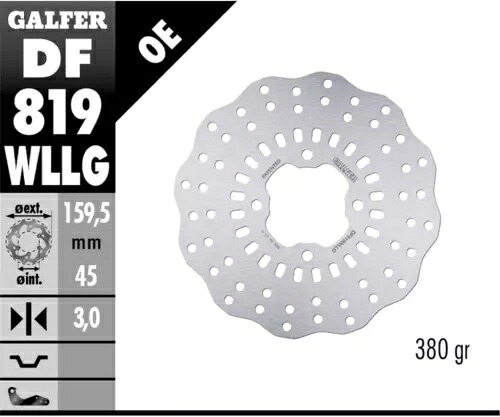 Galfer リア ブレーキ ディスク WAVE FIXED FT 159.5x3 RAC トライアルベータ EVO 250 2T 2020 2023 Galfer Rear Brake Disc WAVE FIXED FT 159.5x3 RAC TRIAL BETA EVO 250 2T 2020 2023 【並行輸入品】