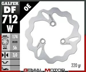 Galfer フロント ブレーキ ディスク WAVE FIXED 174x3mm ホンダ TRX 700 XX 2008 Galfer Front Brake Disc WAVE FIXED 174x3mm HONDA TRX 700 XX 2008 【並行輸入品】