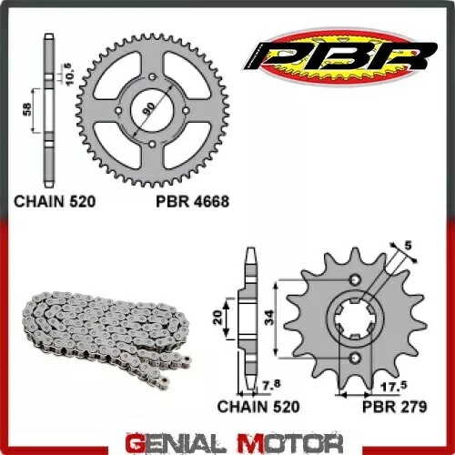 EK1516 チェーンとスプロケットセット 14 / 41 / 520 PBR HONDA VT-C SHADOW 1999 - 2005- EK1516 chains and sprocket set 14 / 41 / 520 PBR HONDA VT-C SHADOW 1999 - 2005- 【並行輸入品】