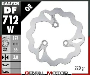 Galfer フロント ブレーキ ディスク ウェーブ固定 174x3mm ホンダ TRX 300 EX 1993-2008 Galfer Front Brake Disc WAVE FIXED 174x3mm HONDA TRX 300 EX 1993-2008 【並行輸入品】