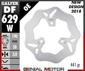 Galfer ブレーキディスク リアウェーブ固定 190x3.8 mm アプリリア SR50 ステルス 1997-1999- Galfer brake discs rear wave fixed 190x3.8 mm Aprilia sr50 stealth 1997-1999- 【並行輸入品】