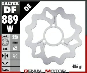 Galfer リア ブレーキ ディスク ウェーブ固定 220x4mm HM CRE SIX 1999-2002 Galfer Rear Brake Disc WAVE FIXED 220x4mm HM CRE SIX 1999-2002 【並行輸入品】