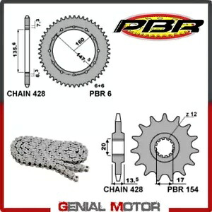 EK1380 チェーンとスプロケットセット 17 / 47 / 428 PBR ファンティック モーター レイダー 1985- EK1380 chains and sprocket set 17 / 47 / 428 PBR FANTIC MOTOR RAIDER 1985- 【並行輸入品】
