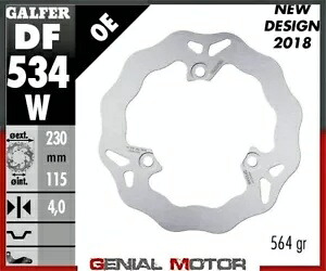Galfer フロント ブレーキ ディスク ウェーブ固定 230x4mm ヤマハ N MAX 155 ABS 2018 Galfer Front Brake Disc WAVE FIXED 230x4mm YAMAHA N MAX 155 ABS 2018 【並行輸入品】