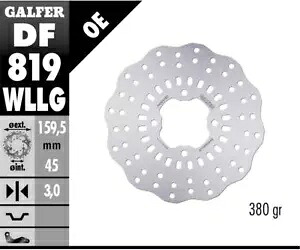 Galfer リア ブレーキ ディスク WAVE FIXED FT 159.5x3 RAC トライアル ベータ EVO 300 2T 2012 2019 Galfer Rear Brake Disc WAVE FIXED FT 159.5x3 RAC TRIAL BETA EVO 300 2T 2012 2019 【並行輸入品】