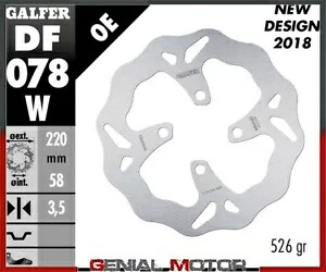 Galfer ブレーキディスク フロント ウェーブ 固定 220x3.5 mm ホンダ MSX 125 2013-2016- Galfer brake discs front wave fixed 220x3.5 mm Honda MSX 125 2013-2016- 【並行輸入品】