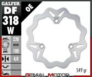 Galfer フロント ブレーキ ディスク ウェーブ固定 220x4mm スズキ UH 125 バーグマン 2002-2006 Galfer Front Brake Disc WAVE FIXED 220x4mm SUZUKI UH 125 BURGMAN 2002-2006 【並行輸入品】