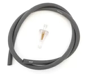 グレーオートバイ燃料/ベントライン&フィルターセット - 5.3mm 1/4インチ - 1メートル (3フィート) Grey Motorcycle Fuel / Vent Line & Filter Set - 5.3mm 1/4\