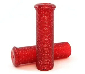 レッド スターダスト メタル フレーク スパークル ヴィンテージ バイク グリップ - 7/8インチ Red Stardust Metal Flake Sparkle Vintage Motorcycle Grips - 7/8\