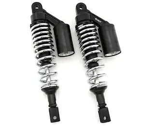 ブラック & クローム リモート リザーバー ショック ホンダ - アイ トゥ クレビス - 320-330mm ホンダ Black & Chrome Remote Reservoir Shocks Honda - Eye To Clevis - 320-330mm Honda 【並行輸入品】