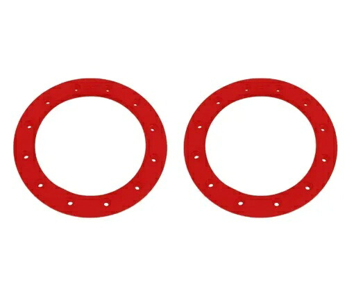 Hiper Wheel CF1 Tech 3 リム交換用ビードロック リング ペア 9 インチ 9 インチ レッド Hiper Wheels CF1 Tech 3 Rim Replacement Beadlock Rings Pair 9 Inch 9\