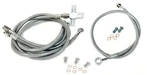 流線型スチール編組ブレーキライン クリア +3インチ フロント +2インチ リア ヤマハ ラプター 700 Streamline Steel Braided Brake Lines Clear +3\