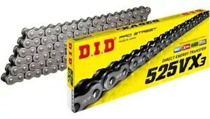 DID D.I.D バイク用ドライブチェーン 525 VX3 プロストリート Xリング 110リンク DID D.I.D 525 VX3 Pro Street X-Ring Motorcycle Drive Chain - 110 Links 【並行輸入品】