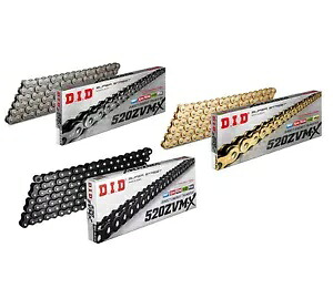 D.I.D 520 ZVM-X スーパーストリート Xリング バイクチェーン DID - カラーと長さを選択してください D.I.D 520 ZVM-X Super Street X-Ring Motorcycle Chain DID - Choose Color & Length 【並行輸入品】｜カスタムパーツ WORLD倉庫
