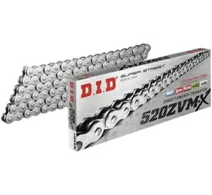 D.I.D DID 520 ZVM-X スーパーストリート Xリング バイクチェーン シルバー 110リンク D.I.D DID 520 ZVM-X Super Street X-Ring Motorcycle Chain - Silver - 110 Link 【並行輸入品】｜カスタムパーツ WORLD倉庫