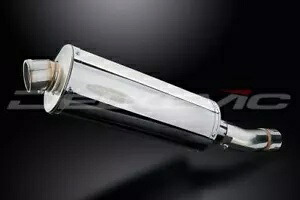 Delkevic 14 インチ ステンレス オーバル スリップオン マフラー - スズキ SV650 1998-2002 排気 Delkevic 14” Stainless Oval Slip On Muffler - Suzuki SV650 1998-2002 Exhaust 【並行輸入品】