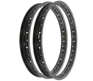 ライジングサンブラック アルミリムセット - ホンダ CT110 トレイル 110 - 1980-1986 Rising Sun Black Aluminum Rim Set - Honda CT110 Trail 110 - 1980-1986 【並行輸入品】