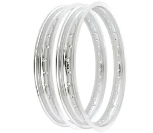 ライジングサン シルバー アルミ リム セット - ホンダ CB92 ベンリー スーパー スポーツ 125 1959-1962 Rising Sun Silver Aluminum Rim Set - Honda CB92 Benly Super Sport 125 1959-1962 【並行輸入品】