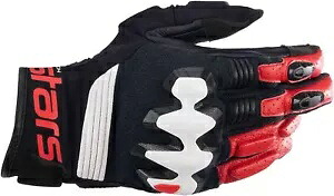 Alpinestars Halo グローブ - ブラック/ホワイト/ブライトレッド - L Alpinestars Halo Gloves - Black/White/Bright Red - Large 【並行輸入品】