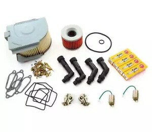 デラックス チューンナップ キット - プラグ キャップ オイル エア フィルター キャブ キット ポイント - ホンダ CB350F Deluxe Tune Up Kit - Plugs Caps Oil Air Filter Carb Kits Points - Honda CB350F 【並行輸入品】