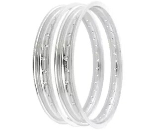 ライジングサン シルバー アルミ リム セット - ホンダ CB125TT - 1990 Rising Sun Silver Aluminum Rim Set - Honda CB125TT - 1990 【並行輸入品】