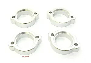 TTR400 アルミアルマイトシルバーエキゾーストフランジセット - CB350F CB400F CB550 CB550F TTR400 Aluminum Anodized Silver Exhaust Flange Set - CB350F CB400F CB550 CB550F 【並行輸入品】