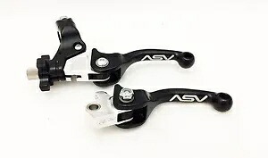 ASV F3 フロント ブレーキ クラッチ パーチ レバー ショーティー ブラック ペア ヤマハ YZ 450F YZ 450FX ASV F3 Front Brake Clutch Perch Levers Shorty Black Pair Yamaha YZ 450F YZ 450FX 【並行輸入品】