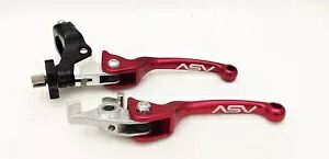 ASV F3 フロント ブレーキ クラッチ パーチ レバー ペア パック レッド ヤマハ ラプター 700 2007+ ASV F3 Front Brake Clutch Perch Levers Pair Pack Red Yamaha Raptor 700 2007+ 【並行輸入品】