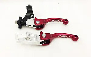 ASV F3 ショーティー レッド フロント ブレーキ クラッチ パーチ レバー ペア TRX 250R 1987-1989 ASV F3 Shorty Red Front Brake Clutch Perch Levers Pair TRX 250R 1987-1989 【並行輸入品】