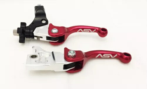 ASV F3 ショーティー レッド フロント ブレーキ クラッチ パーチ レバー ペア パック バンシー 350 ブラスター ASV F3 Shorty Red Front Brake Clutch Perch Levers Pair Pack Banshee 350 Blaster 【並行輸入品】