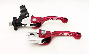 ASV F3 フロント ブレーキ クラッチ パーチ レバー ペア パック ショーティー レッド ホンダ CRF 250R 250RX ASV F3 Front Brake Clutch Perch Levers Pair Pack Shorty Red Honda CRF 250R 250RX 【並行輸入品】