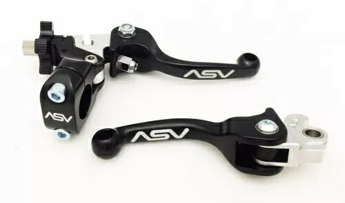 ASV F3 フロント ブレーキ クラッチ パーチ レバー ペア パック ショーティー ブラック CR125 CR250 CR500 ASV F3 Front Brake Clutch Perch Levers Pair Pack Shorty Black CR125 CR250 CR500 【並行輸入品】