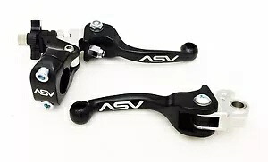 ASV F3 フロント ブレーキ クラッチ パーチ レバー ペア パック ショーティー ブラック KLX 125L KLX 250 ASV F3 Front Brake Clutch Perch Levers Pair Pack Shorty Black KLX 125L KLX 250 【並行輸入品】