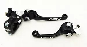 ASV F3 フロント ブレーキ クラッチ パーチ レバー ペア パック ブラック スズキ DRZ 125L 250 400E ASV F3 Front Brake Clutch Perch Levers Pair Pack Black Suzuki DRZ 125L 250 400E 【並行輸入品】