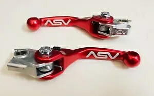 ASV F4 フロント ブレーキ交換用クラッチ レバー ショーティー レッド CRF 450R 2023+ ASV F4 Front Brake Replacement Clutch Levers Shorty Red CRF 450R 2023+ 【並行輸入品】