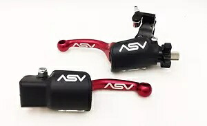 ASV F3 フロント ブレーキ クラッチ パーチ レバー ホット ダスト カバー ショーティー レッド YZ 250F 450F ASV F3 Front Brake Clutch Perch Levers Hot Dust Covers Shorty Red YZ 250F 450F 【並行輸入品】