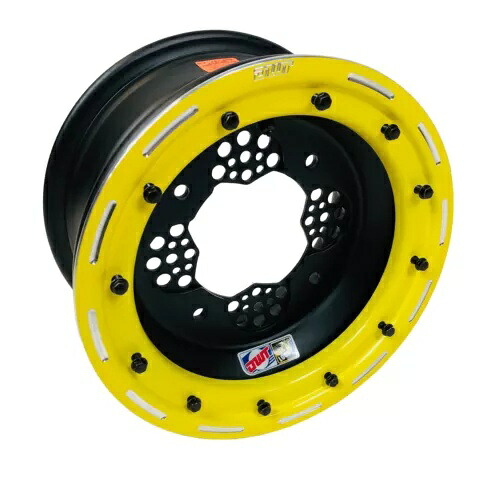 DWT ROK'N LOK フロント イエロー ビードロック リム ホイール 10\