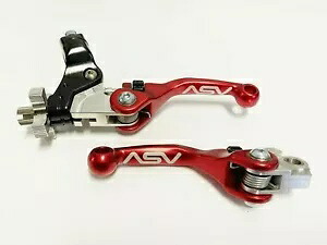 ASV F4 フロント ブレーキ クラッチ パーチ レバー ペア パック ショーティー レッド CR 125R 250R 500R ASV F4 Front Brake Clutch Perch Levers Pair Pack Shorty Red CR 125R 250R 500R 【並行輸入品】｜カスタムパーツ WORLD倉庫