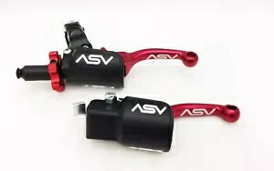 ASV F3 フロント ブレーキ プロ パック クラッチ パーチ レバー ショーティー レッド ヤマハ YFZ 450R 450X ASV F3 Front Brake Pro Pack Clutch Perch Levers Shorty Red Yamaha YFZ 450R 450X 【並行輸入品】